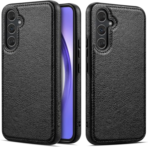 Image of MOBILOVE PU Leather Flexible Back Case Cover for | Samsung Galaxy S23 FE 5G (Black)