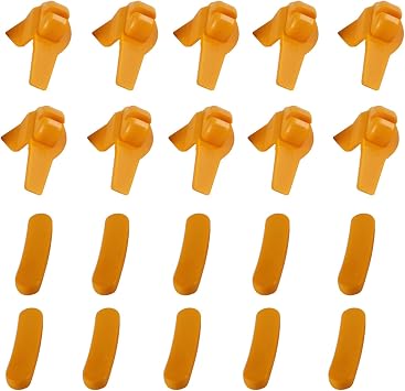 Qiilu Tyre Changer Protector, 20pcs Universal Tyre Changer Mount Demount Head Duck Insert Rim Protector Tire Machine Accessories Tire Wheel Repair Tools Yellow