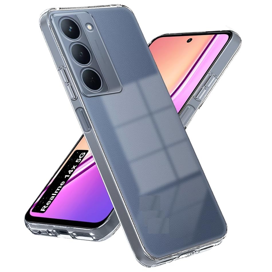 Image of COVERBLACK Soft Rubber Case Back Cover for Compatible Model with Realme Narzo 80x 5G - Transparent