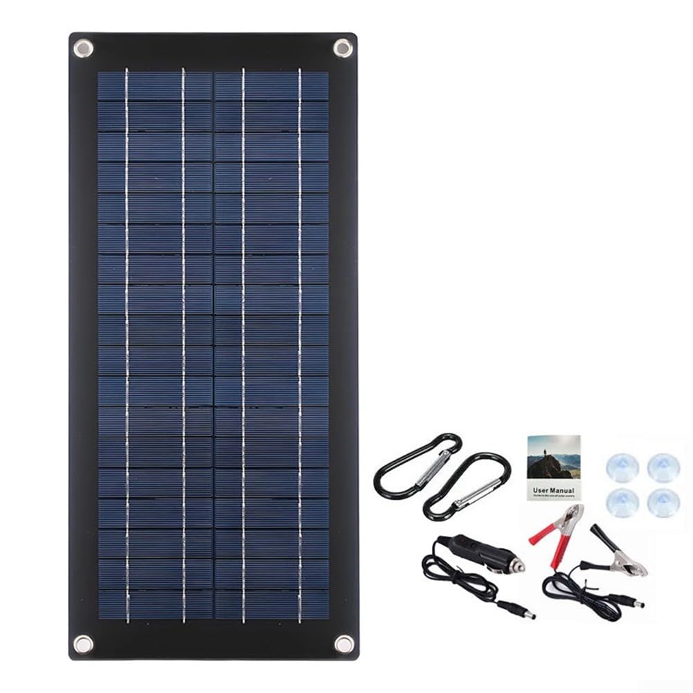 60 W 18 V Solarpanel – Solarmodul-Kit Monokristallin mit Solarregler mit 2 x 5 V USB-Anschluss, Solarpanel Photovoltaik-Ladegerät für Auto und Boot 60 W 18 V Solarpanel – Solarmodul-Kit Monokristallin mit Solarregler mit 2 x 5 V USB-Anschluss, Solarpanel Photovoltaik-Ladegerät für Auto und Boot