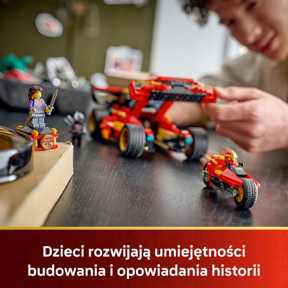 LEGO NINJAGO Ninjaścigacz X-1 — 15-lecie 71867 | pojazd ninja, model pojazdu, prezent dla fana ninja 14+, 691 elementów