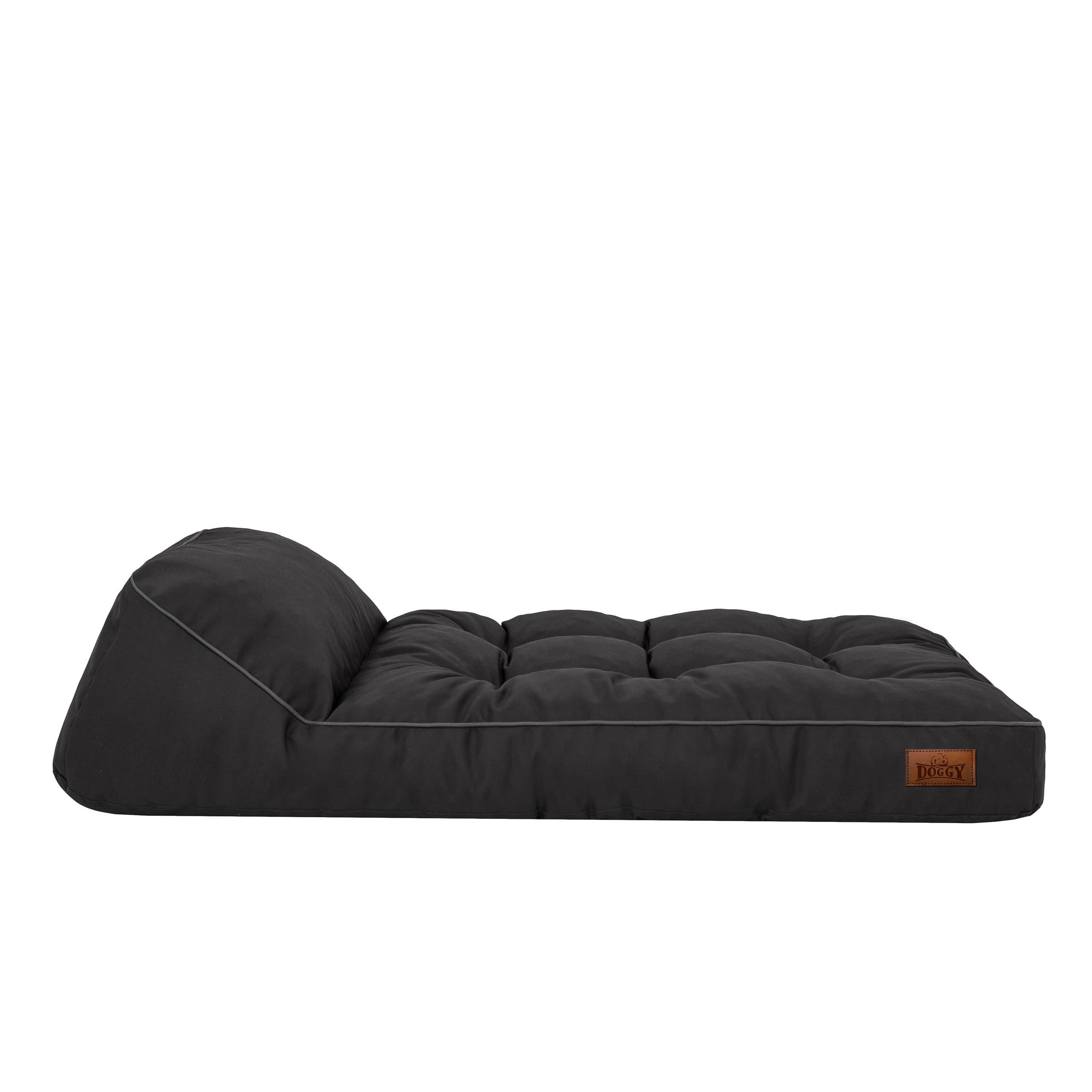 Materassino per cani e animali domestici, cuscino per cani, cuscino per cani, letto, divano, cuccia per animali domestici, morbido, materasso M – 80 x 52 cm, nero