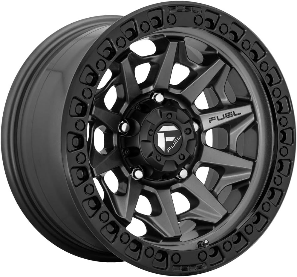 FUEL OFF-ROAD D716 COVERT 17X8.5, 6X120, 5.3, 14mm MATTE GUN METAL BLACK BEAD RING - D71617859452