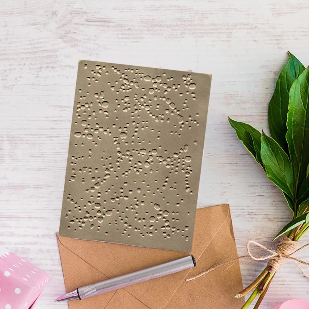 Coffee Embossing Folder 3D Dots Embossing Folder - Plastic Template For ...