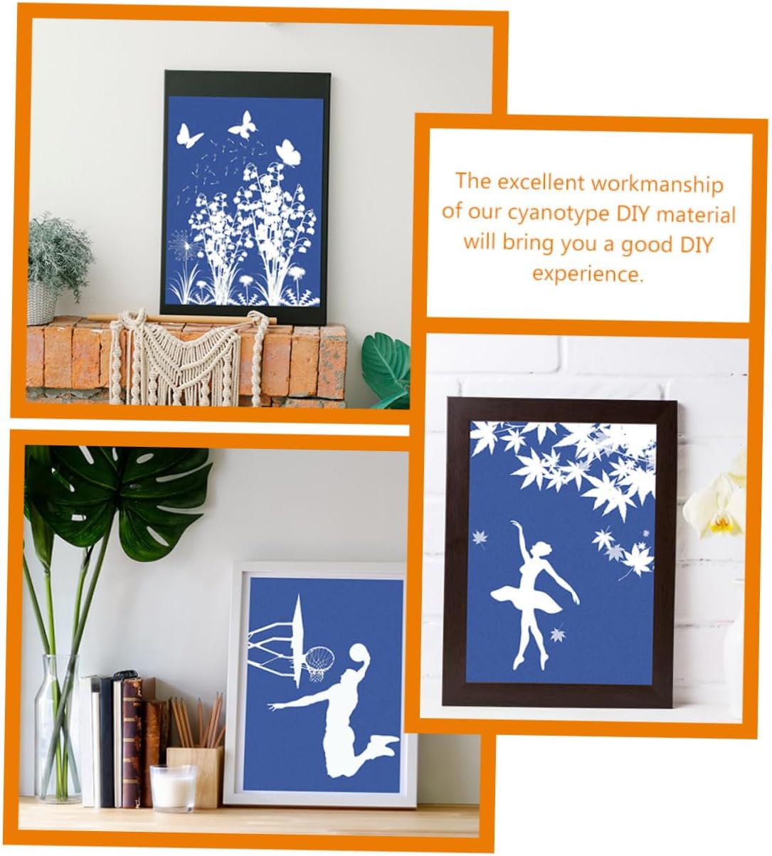 Cyanotype Art Printing Paper of Solar Activated Printing Papers Sun Diy Material for School Events Parties