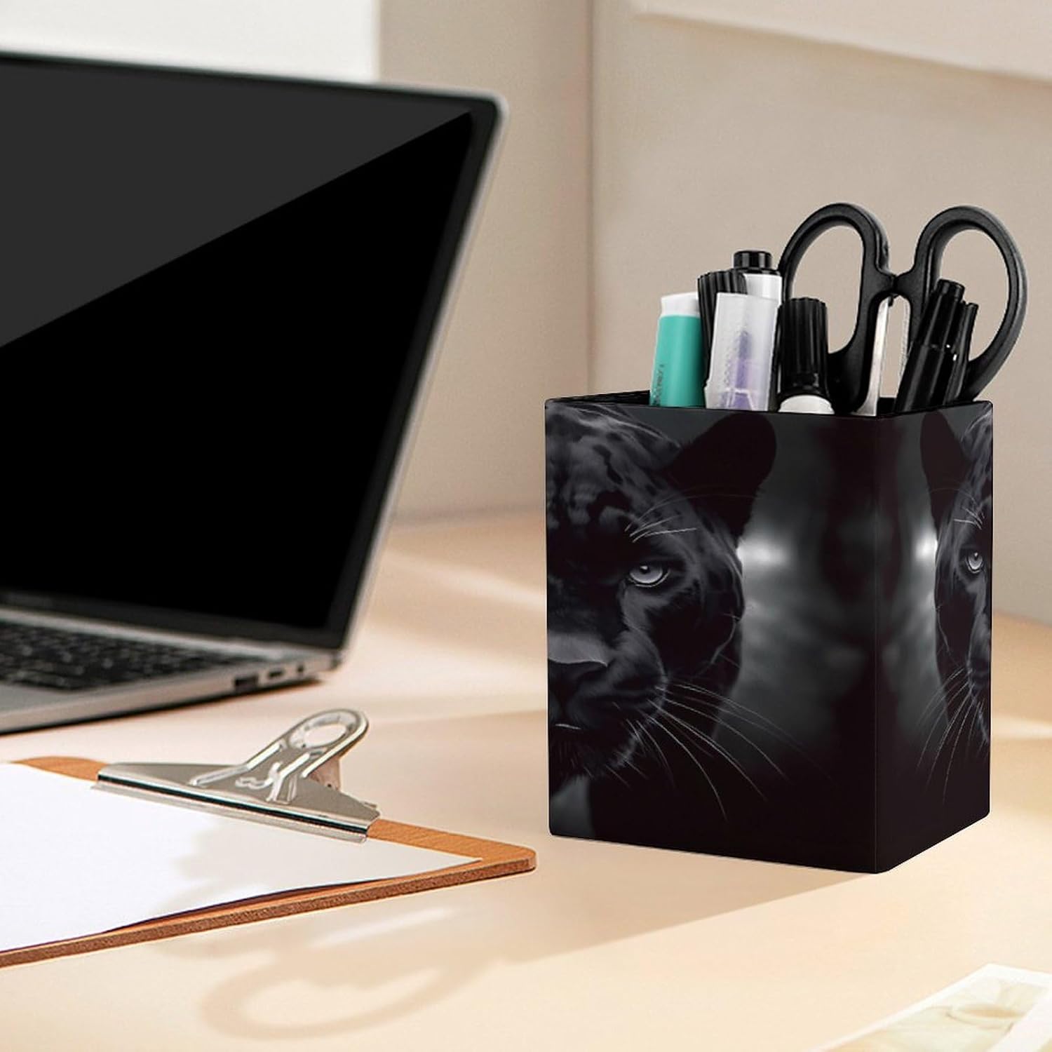 Pencil Holder for Office Supply Cool Panther Desk Organizer image 5