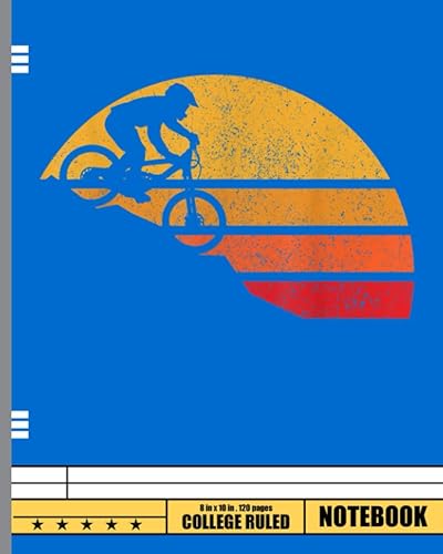 Mountain Bike Vintage MTB Downhill Biking Cycling Biker Notebook: Perfect Bicycling Composition Notebook ,Gift It To Cute Girl ,Men And Woman,Collage ... ... Space For Bicycling Lovers Birthday Gift