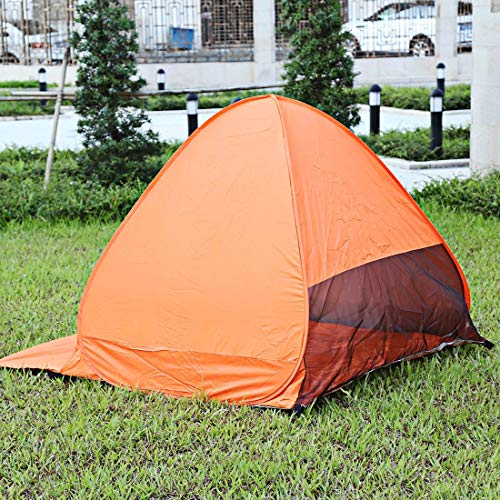 Carpa plegable automática para camping y playa naranja miniatura 3
