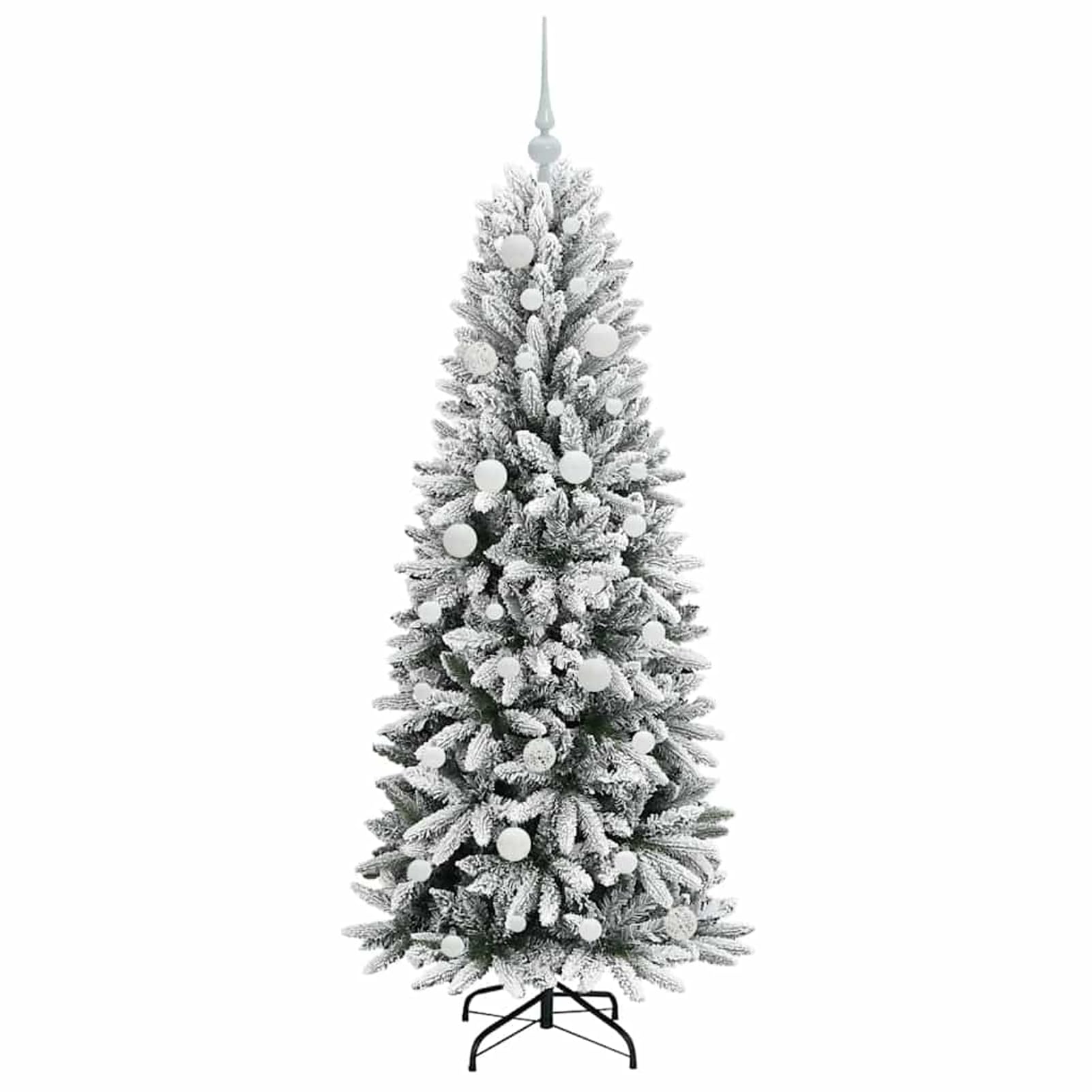 Gecheer Albero di Natale Bianco LED, 63 cm, Realizzato in PVC, Decorazioni festive, Atmosfera accogliente, per Interno ed Esterno