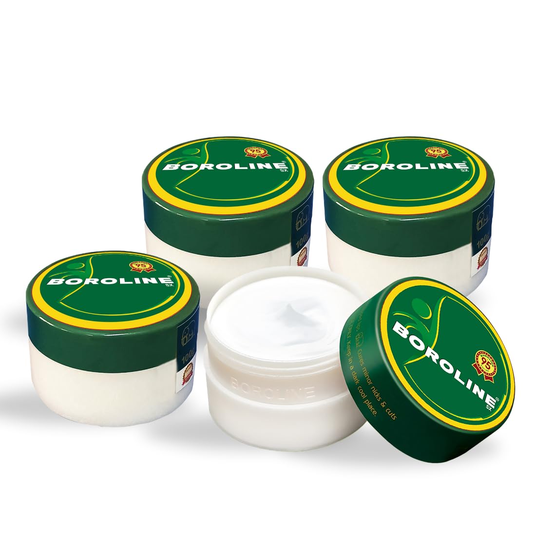 BOROLINE Dry Skin Care | Antiseptic cream 40gm x 4 | Ayurvedic Cream For Dry Skin | Softens chapped lips, Repair Cracked heels | Smoothens Rough Hands Overnight in Winter (Pack of 4)
