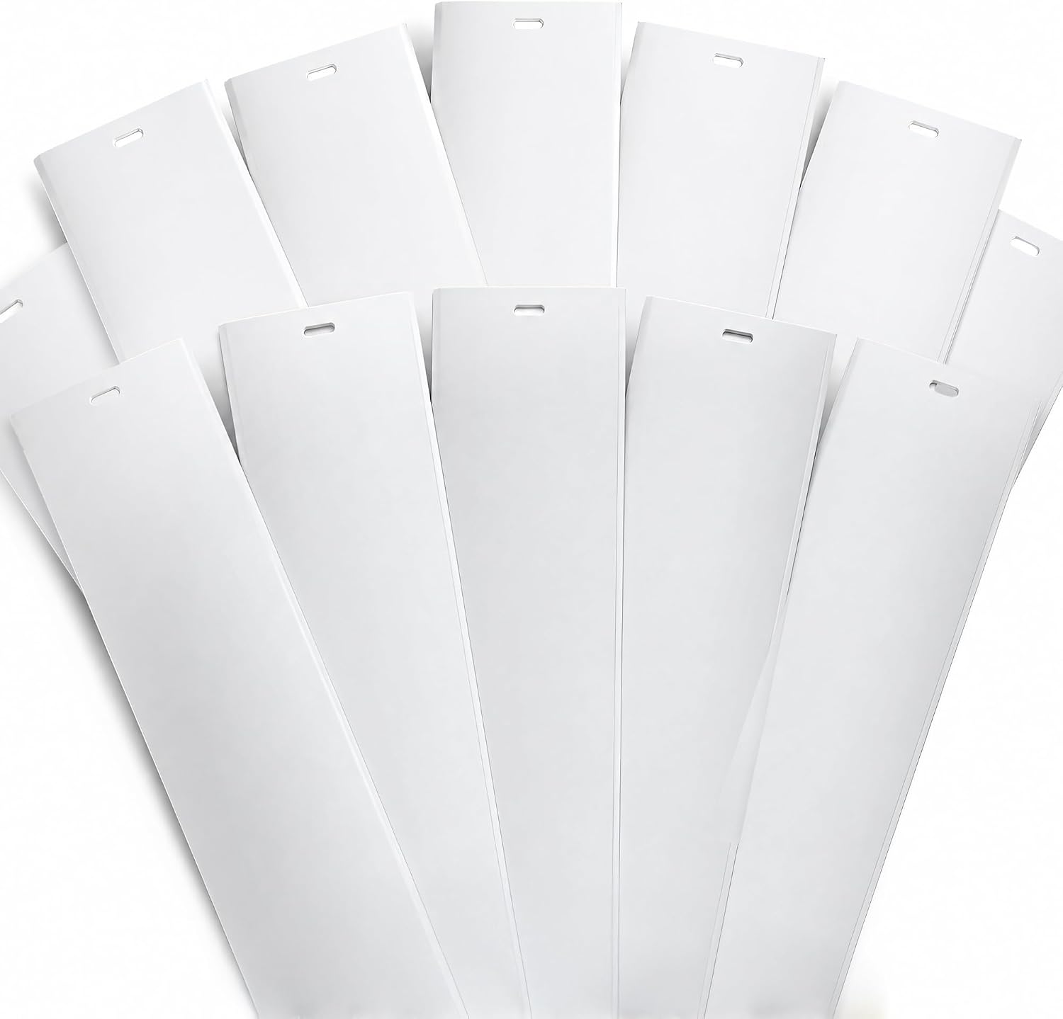 California Blinds Company Vertical Blinds Replacement Slats 82.5” White Vinyl PVC Slats for Sliding Glass & Patio Door Blinds, Durable Blind Slats Replacement (12 Pack)