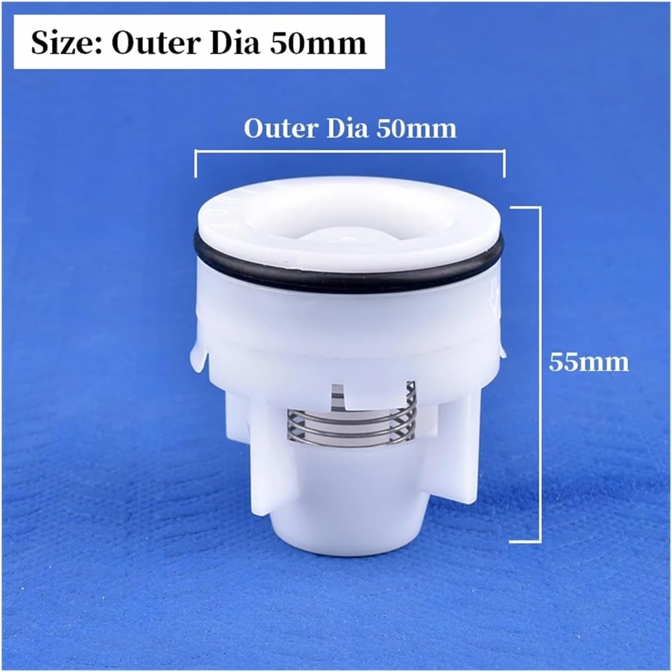 1~10 pezzi 8 50 mm plug-in in plastica valvola di non ritorno ritegno a molla contatore dell'acqua antigoccia(Large Flow Od 50mm,10Pcs)