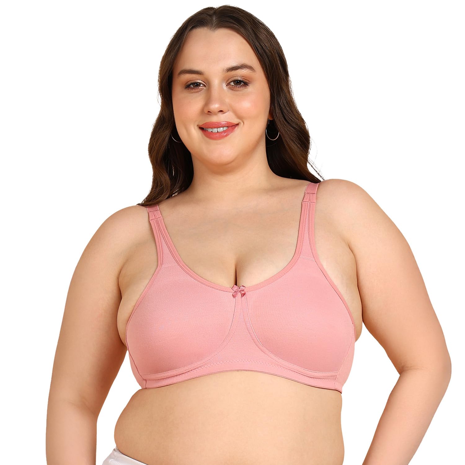 komli Fifty Non-Padded Everyday Minimiser Bra | Full Coverage | Wire-Free | Seamless Design | Adjustable Straps | Hook & Eye Closure | Plus-Size Comfort & Natural Bust Shaping-picture-33