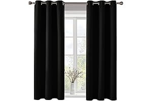 Deconovo Room Darkening Black Drapes