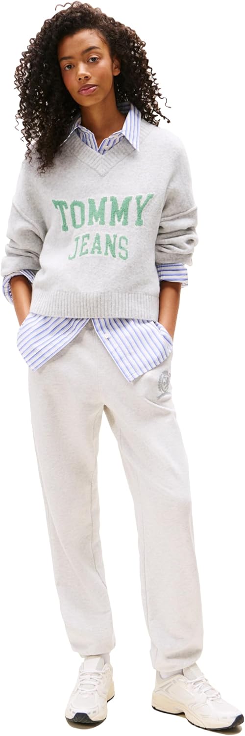 Tommy Jeans Womens Relaxed Crest Logo Jogger Sweatpants - Image 3
