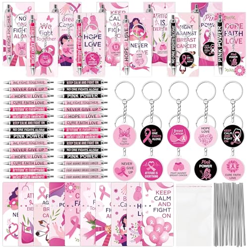 Accessoires cancer du sein ruban rose : lot de 230 goodies