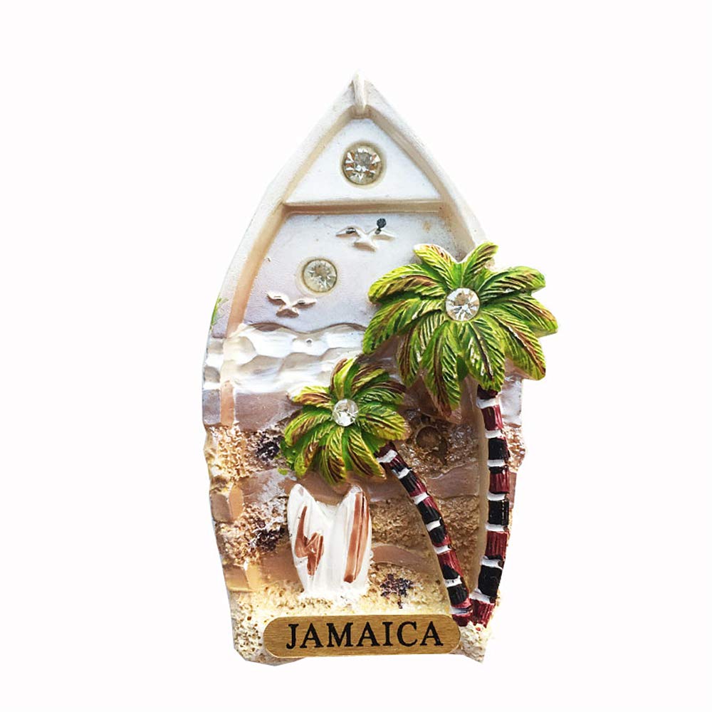 Muyu Magnet Jamaica 3D Fridge Magnet Souvenir Gift Home Kitchen Refrigerator Decoration Refrigerator Magnetic Sticker Collection