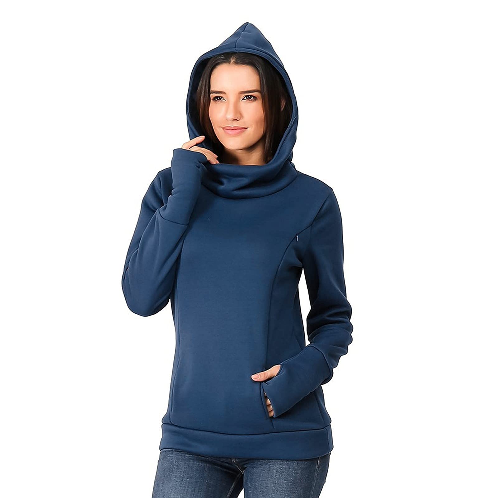Chaqueta de invierno para mujer, suéter de punto, sudadera con capucha Y20K, sudaderas con capucha, ropa de maternidad, lactancia con capucha, blusa larga de maternidad para mujer, parte