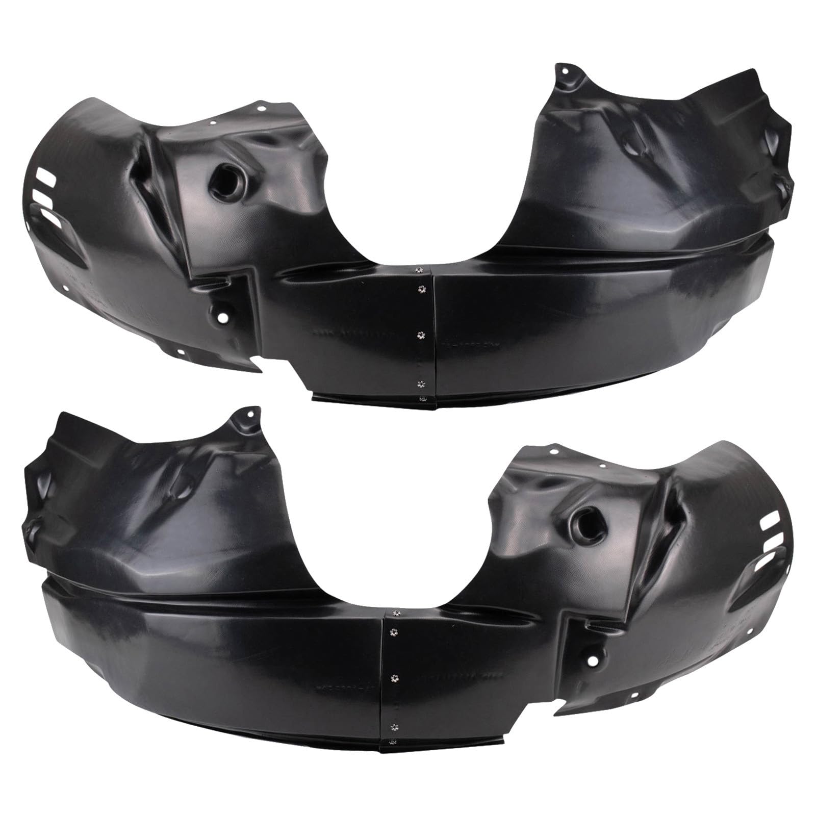 TRQ Front Driver and Passenger Side Inner Fender Liner Set | For 2011-2013 Ford Fiesta