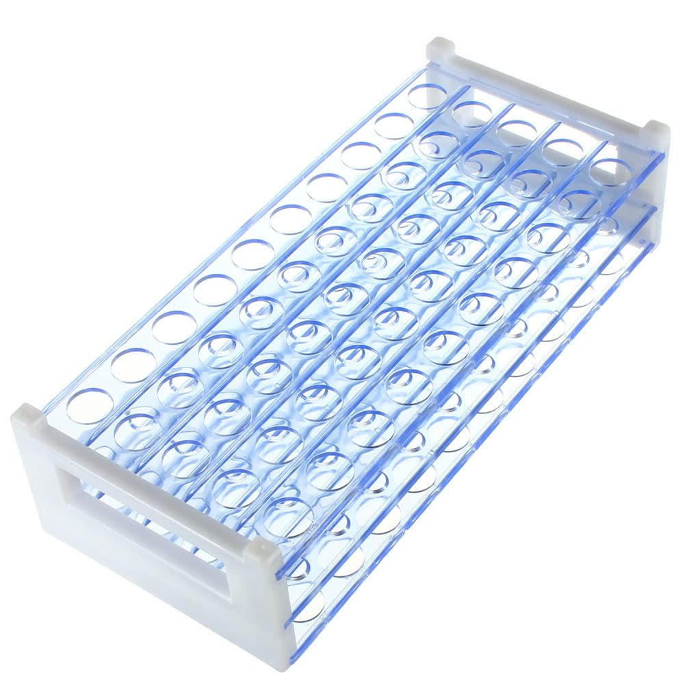 CTRLZS Plastic Test Tube Stand Bracket Rack for 12-13MM Test Tubes 50 Hole Positions