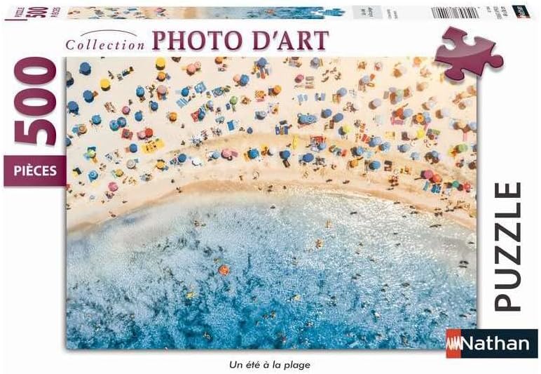 Nathan - 500-piece jigsaw puzzle - Summer at the beach - Adults and children from 12 years old - High quality puzzle - Perfect installation - Photo d'Art Collection - 87138