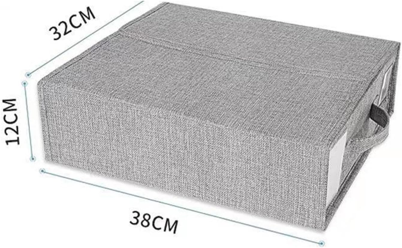 Bed Sheet Organizer Foldable Storage Box for Duvet Cover Set Sheet Organizer for Queen Or King Sheets Linen Closet Organizer for Bedding Clothe