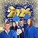 Mocsicka 7x5ft Class of 2026 Backdrop-Royal Blue Graduation Gold Congrats Grad Party Backdrops, Graduate Party Decorations Photography Studio