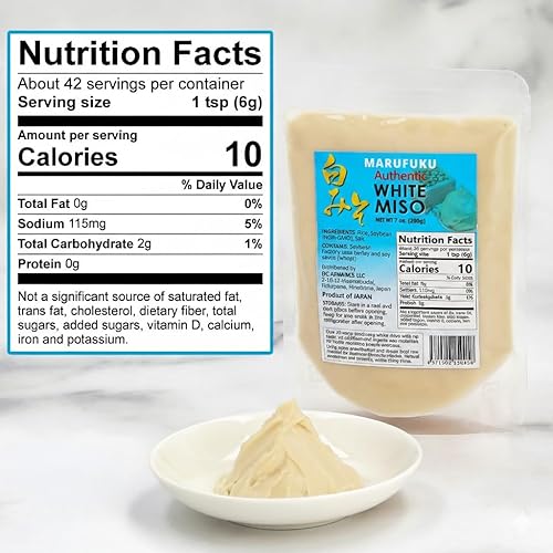 Miniatura 3 de MARUFUKU From Japan Authentic Shiro White Miso pasta, 7.0 onzas - condimento japonés sabroso para cocinar base de sopa, caldo, guiso, aderezo para
