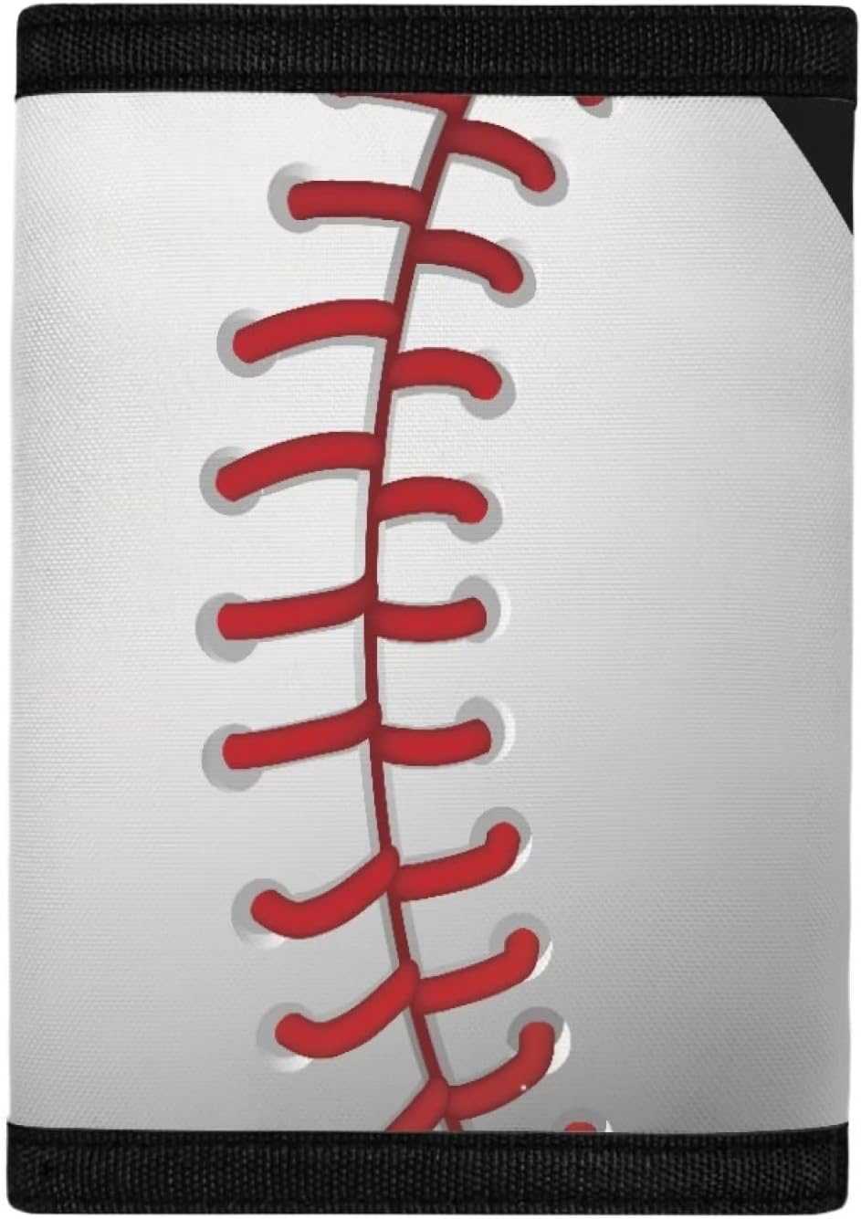 Coldinair White Baseball Print Boys Trifold Wallet for Little Boys Kids 9-12 Sport Ball Design Coin Case Handbag Money Organizer Slim Clutch Purse - Image 2