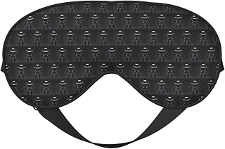Black Robot Printing All-Occasion Comfort Cover Blocks Light Eye Mask Ideal for Camping Shifts Blocks Light Well