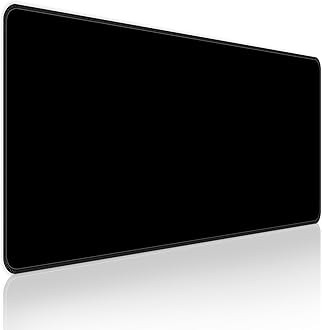 Bzu Black Extended Big Mouse Pad Large,XL Gaming Mouse Pad Desk Pad,31.5x11.8inch Long Computer Keyboard Mouse Mat Mousepad with 3mm Non-Slip Base and Stitched Edge for Home Office Work