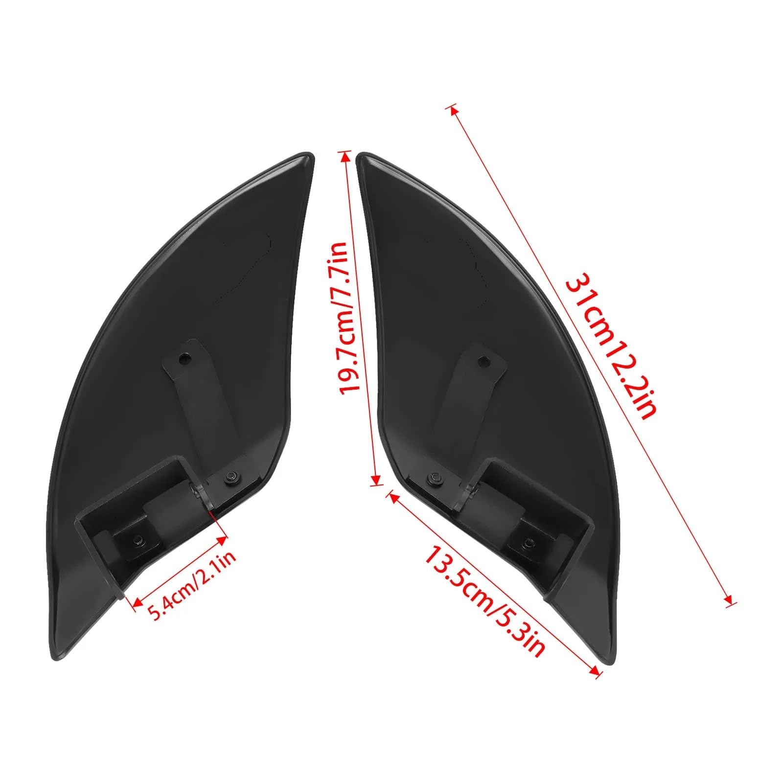 Compatible con Cubierta Lateral refrigeración Pinza de Freno | Guíe el flujo del viento y aísle la tubería de la arena y el barro de la carretera.(Black upper)