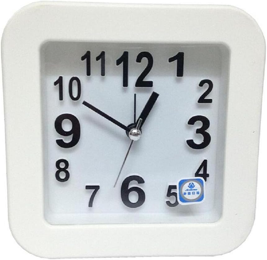 Sweet Home Simple Square Silent Tick Alarm ClockTime Trainer Modern