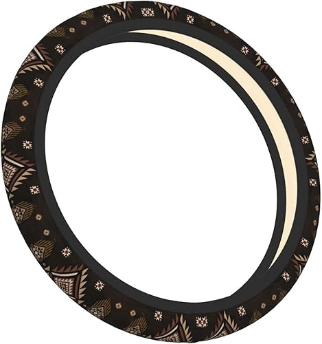 Miniatura 8 de Funda antideslizante para volante de Southwest con patrón americano del oeste, absorción de sudor, universal de 15 pulgadas, accesorios lindos para