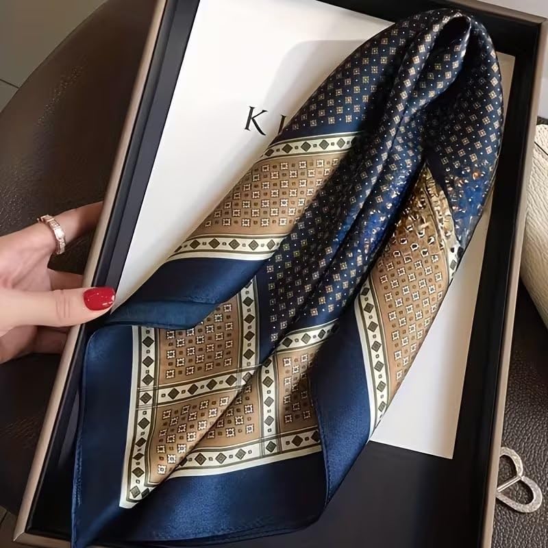 Image of Silk Head Scarf for Women - Luxury Satin Silk Hair Scarf, Soft Bandana Wrap for Sleeping, Hair Protection & Styling