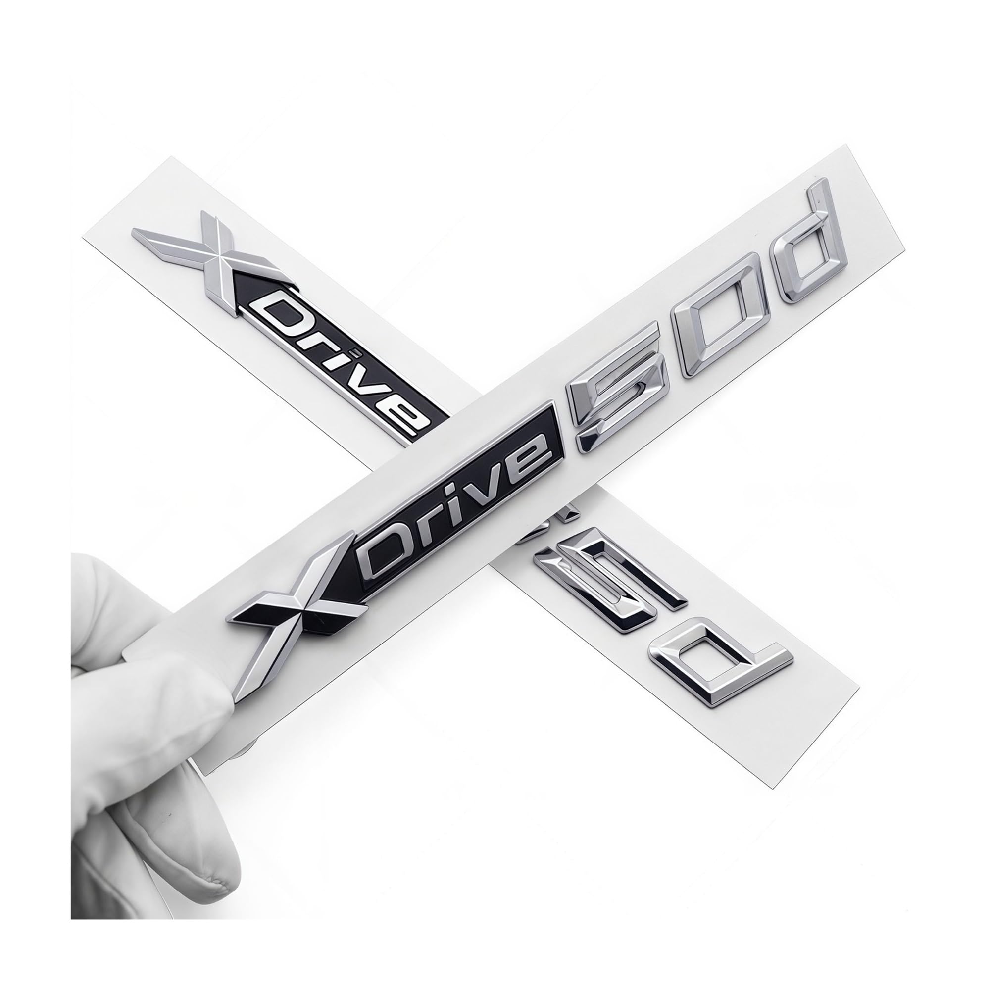 Emblemas 3D ABS for Guardabarros de Coche X Drive 18d, 20d, 23d, 25d, 28d, 30d, 35d, 40d, 45d, 48d, 50d y 55d, compatibles con X1, X3, X4, X5, X6 y X7(Gloss Black,X Drive 40d)