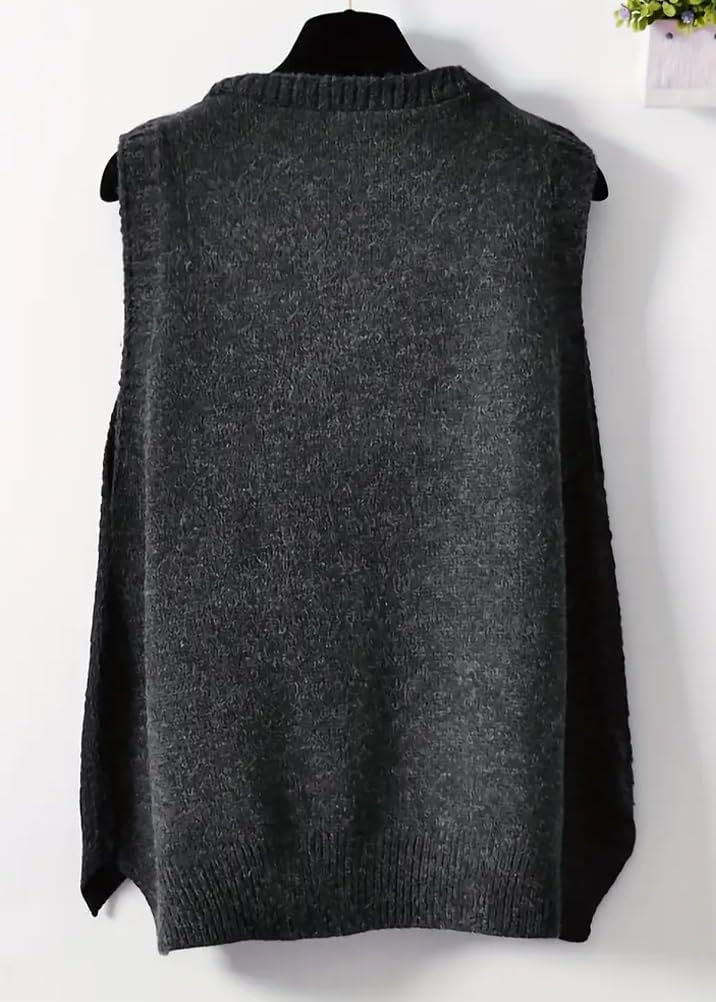 Uposao Pullunder Damen Ärmellos Strickweste V-Auss Produktbild-Vorschau 11