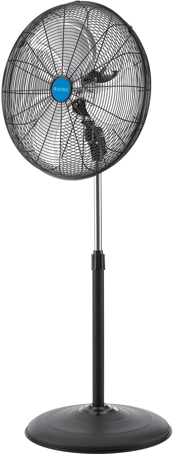 Global Industrial 20" Industrial Pedestal Oscillating Fan, 5,250 CFM, 1/6 HP