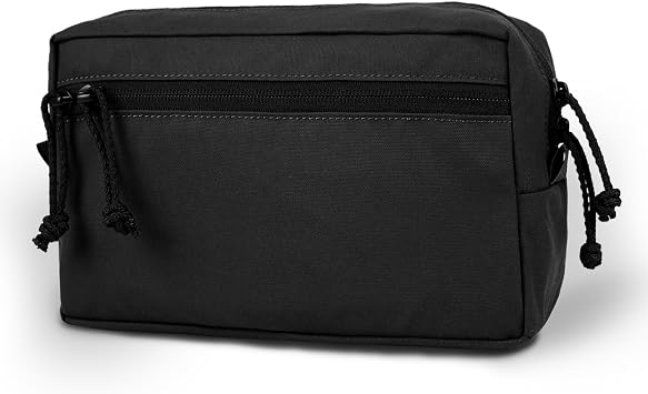 Tactical Admin Pouch Molle, 500D Nylon Water-Resistant EDC Gear Organizer, Horizontal Utility Tool Bag for Chest Rig & Vest, Large Capacity Medical EMT Sub-Pack with Mag Holder