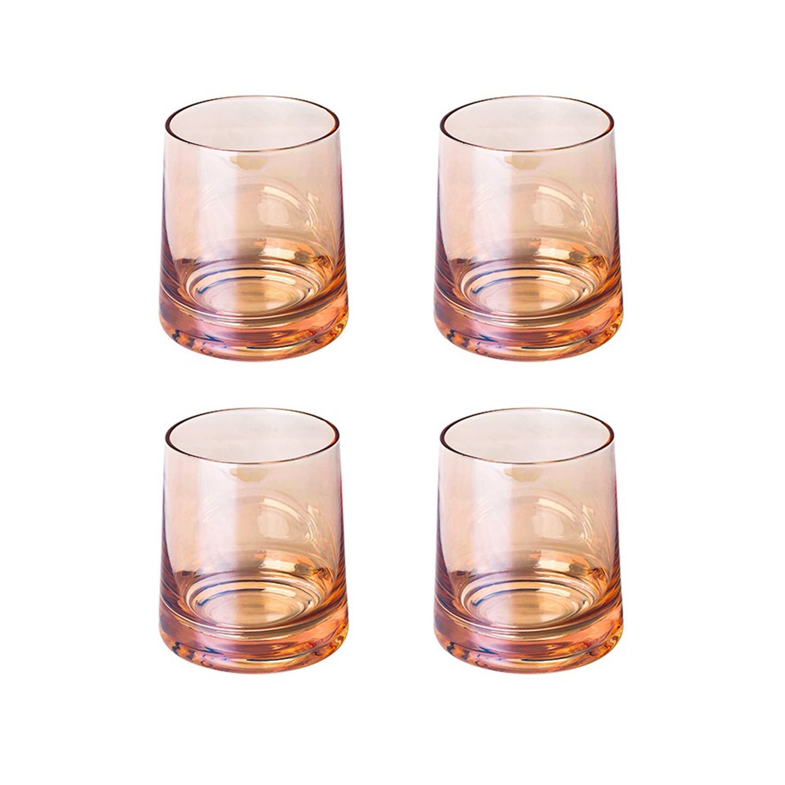 Verres à eau et jus en lot de 4 tasses en verre transparentes pour la cuisine