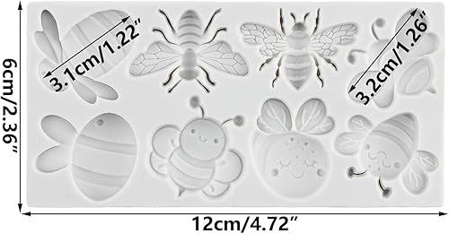 Miniatura 2 de Molde de silicona de abejorros para fondant de abeja, molde de chocolate para decoración de pasteles de azúcar, decoración de cupcakes, pasta de