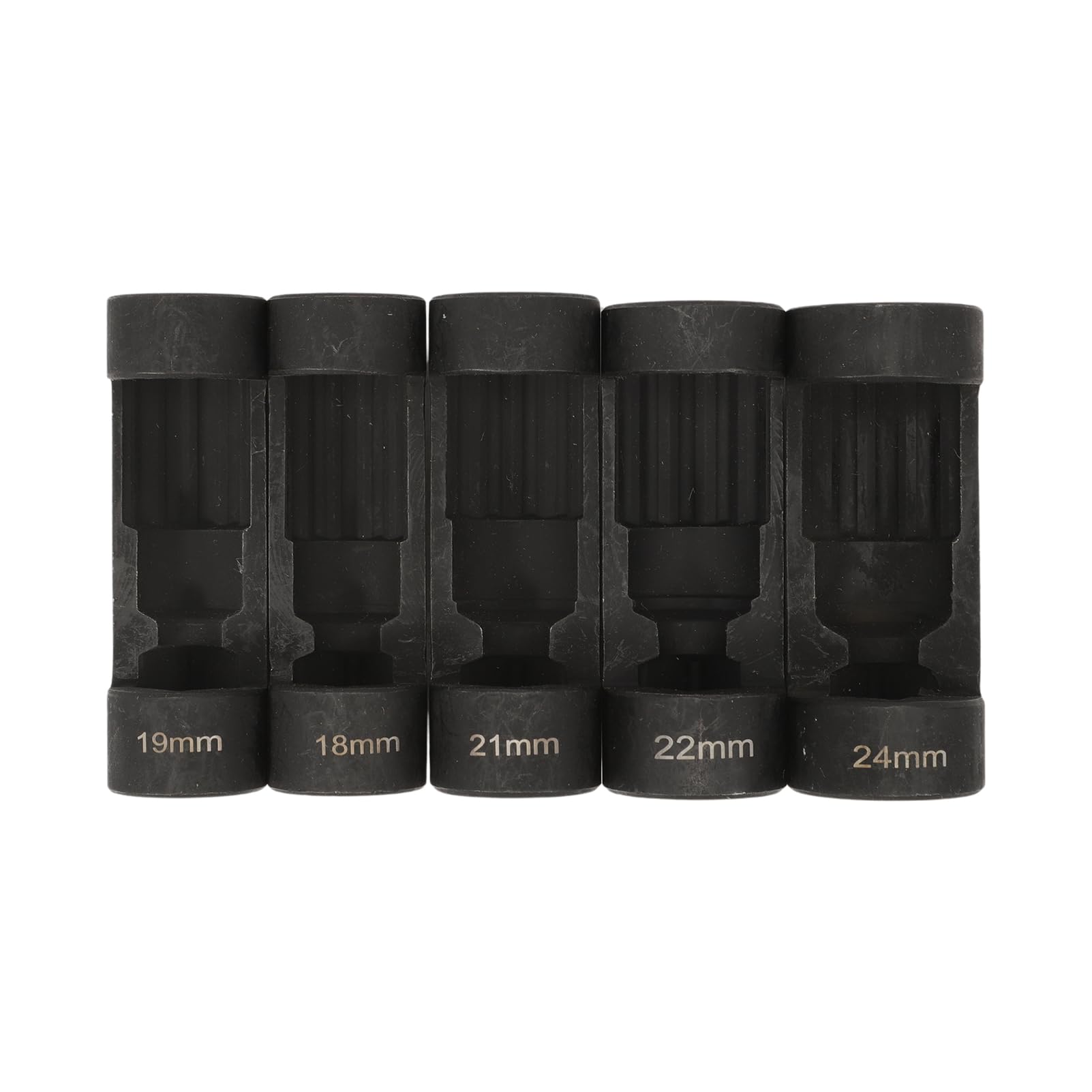 Nakrętki nasadowe klucz nasadowy klucz nasadowy narzędzie do montażu amortyzatora, napęd 12-punktowy 1/2, 18 mm, 19 mm, 21 mm, 22 mm, 24 mm, klucz imbusowy 6496 VM numer 3353-5 sztuk