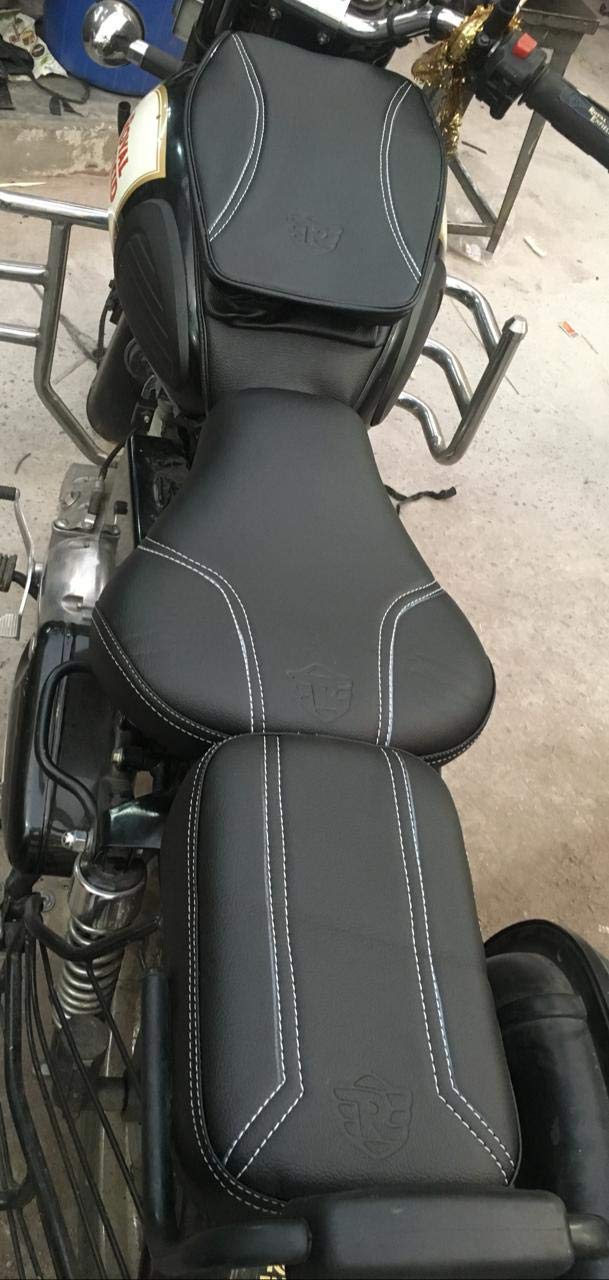 SaharaSeats™ Royal Enfield Classic 350/500 Design Seat Cover and Tank Cover(Black)