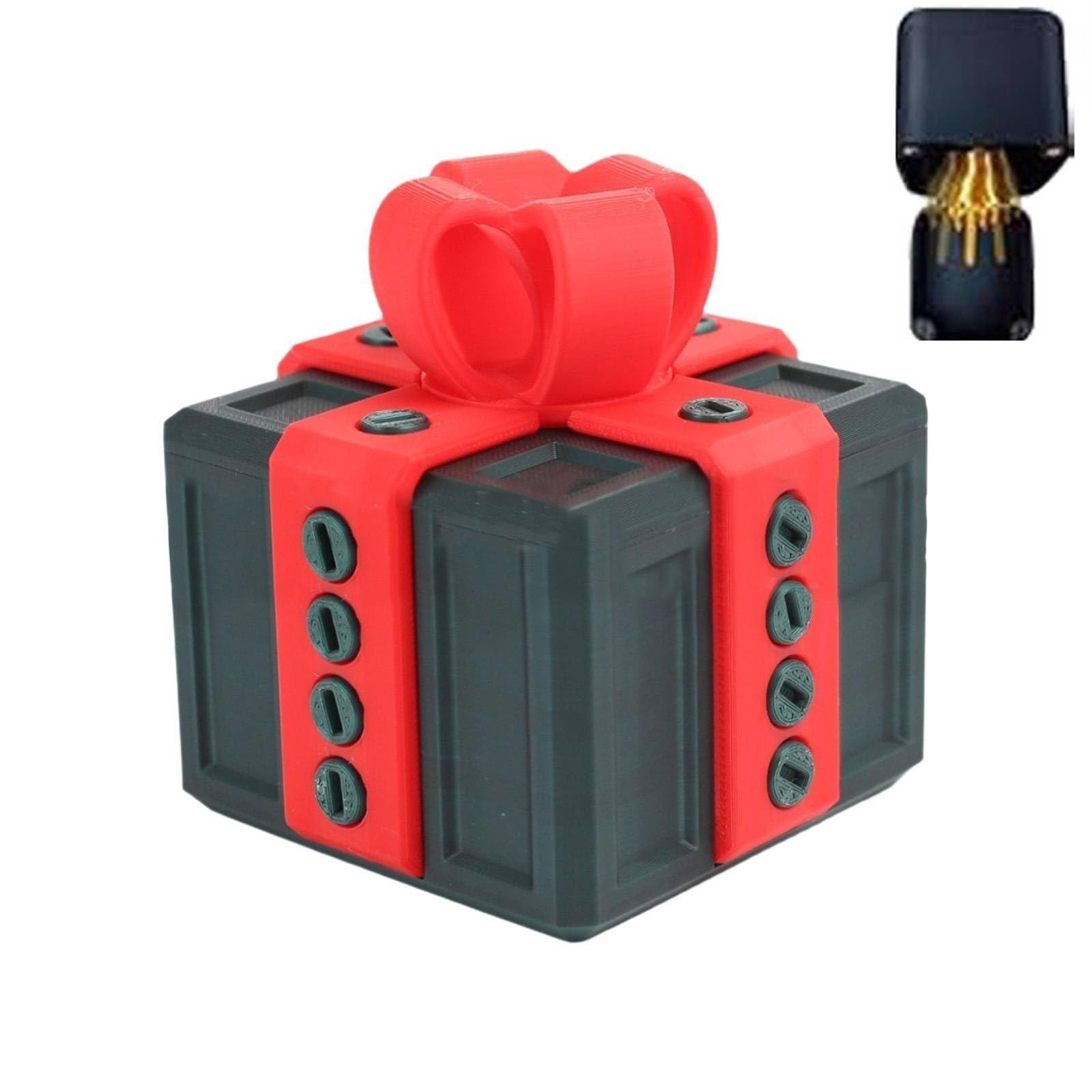 Middle Finger Surprise Gift Box, Prank Gift Box, Annoying Funny 3D Printed Screw Gifts Boxes, Annoying Present Boxes with Middle Finger, Interactive Tabletop Ornament with Surprise Gag for Christmas