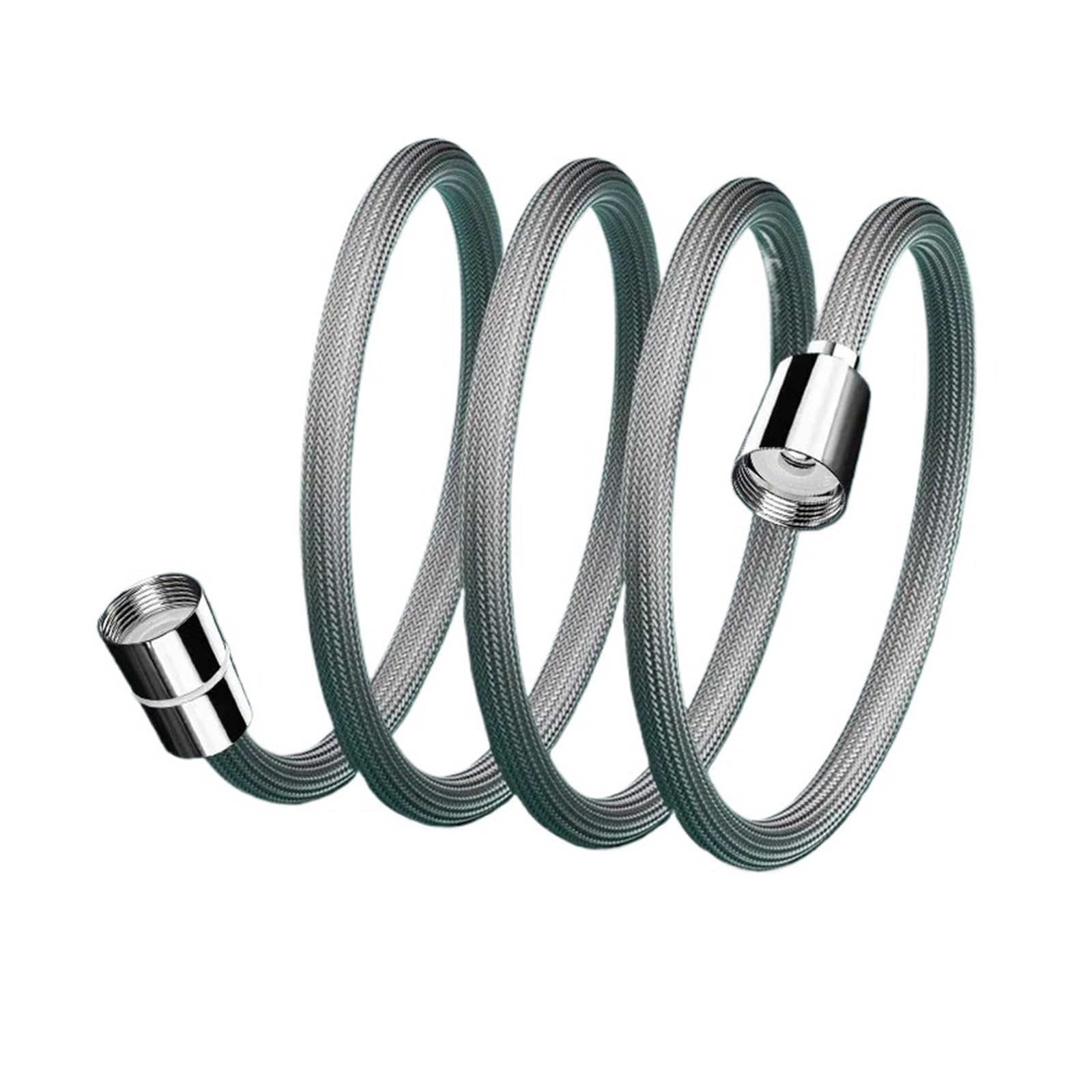 High 1.5m G1/2 Inch Flexible Shower Head Pipe Tool Bathroom Shower Accessories Shower Hose Bathroom Pipe Water Head(Grey 2M)