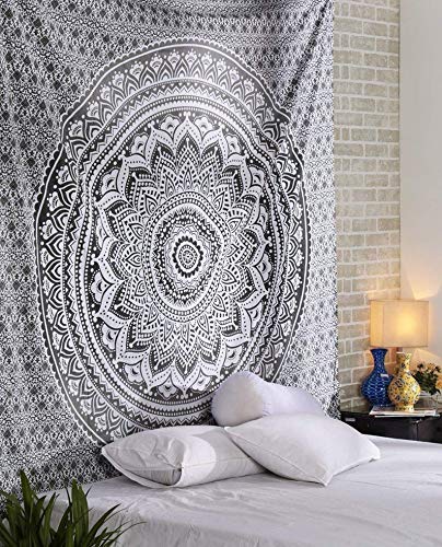 Cotton Ombre Mandala Tapestry - Boho Wall Hanging -3