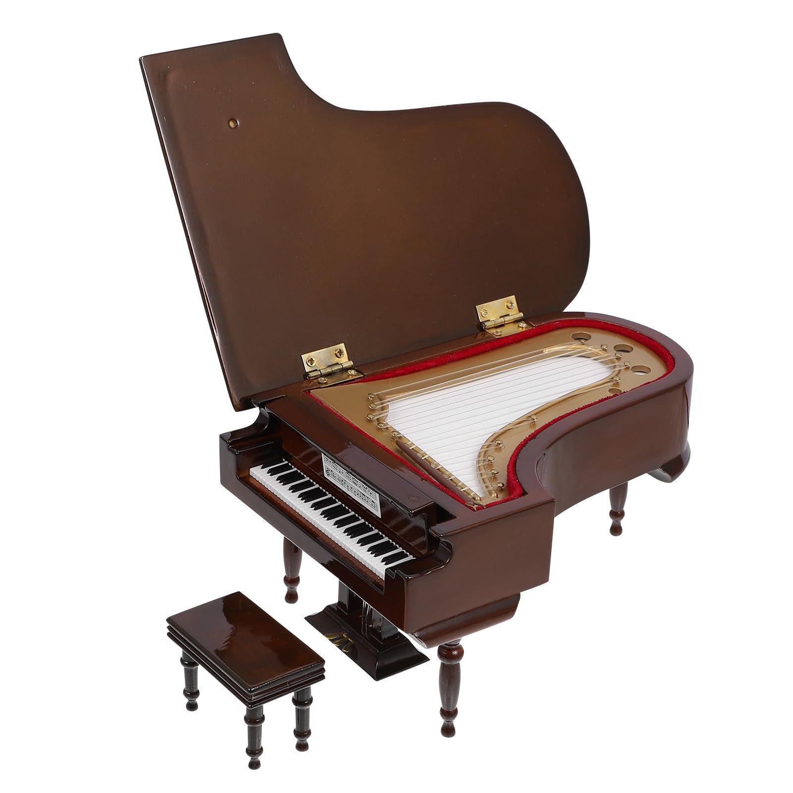 CANIGHT Caja de Música Portátil en Plástico y Madera Forma de Piano Mini Diseño Sencillo y Obsequio Musical Decoración de Escritorio Adecuado para Cumpleaños