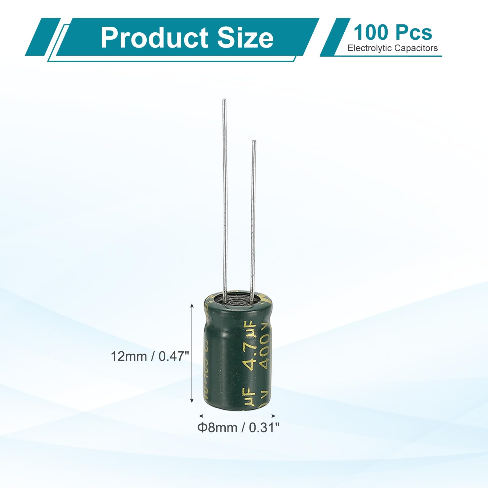QUARKZMAN 24 Condensatori Elettrolitici 4.7µF 400V – Alta Corrente Di Ripple, Bassa Impedanza, Terminali Radial Per PCB