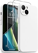 OTOFLY for iPhone 14 Case, Upgraded Silicone 14 Phone Case [2 Pack Screen Protectors][Camera Protection] Shockproof Women Men Girl Protective Case Cover for iPhone 14 6.1" - White