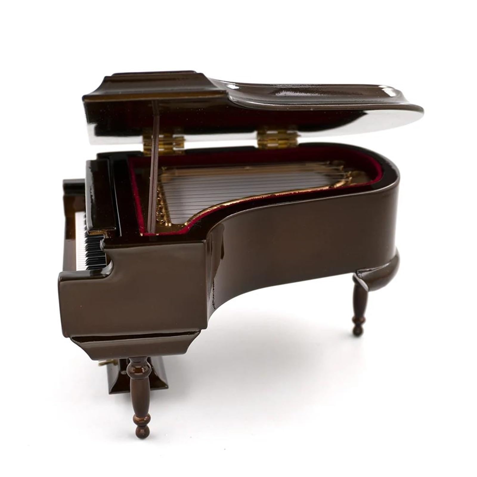 ornamenti per strumenti musicali Modello Di Pianoforte A Coda In Miniatura In Legno Con Sgabello Mini Accessori Per Strumenti Musicali (Size : 14x11x13cm)